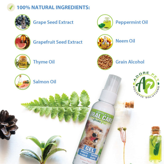 Adore Pet Complete Oral Care Salmon Gel for Plaque, Tartar, Breath and Gums