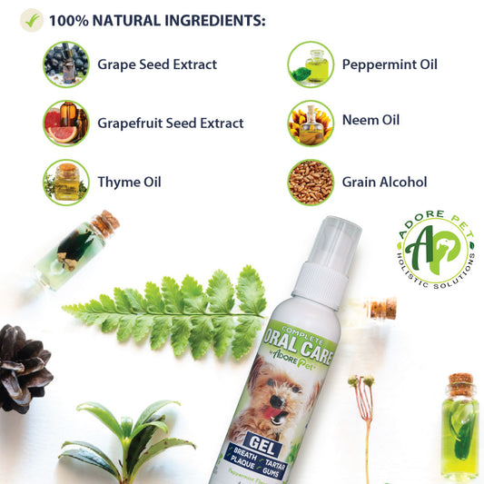 Adore Pet Complete Oral Care Gel for Plaque, Tartar, Breath and Gums