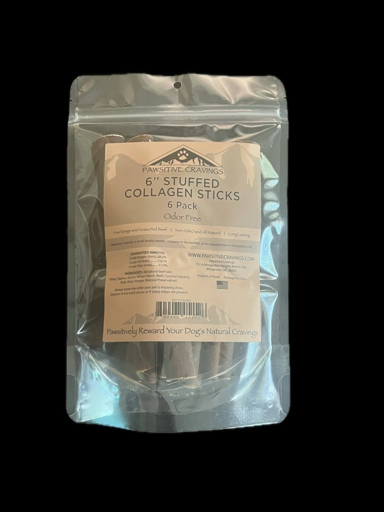 Pawsitive Cravings 6 inch Stuffed Collagen (10-6pks / $9.79 per pack)