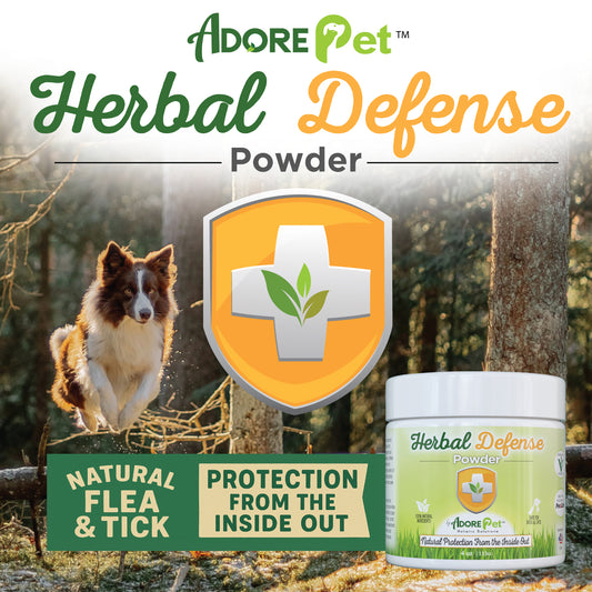 Adore Pet Herbal Defense Powder Natural Flea & Tick Oral Supplement for Dogs & Cats