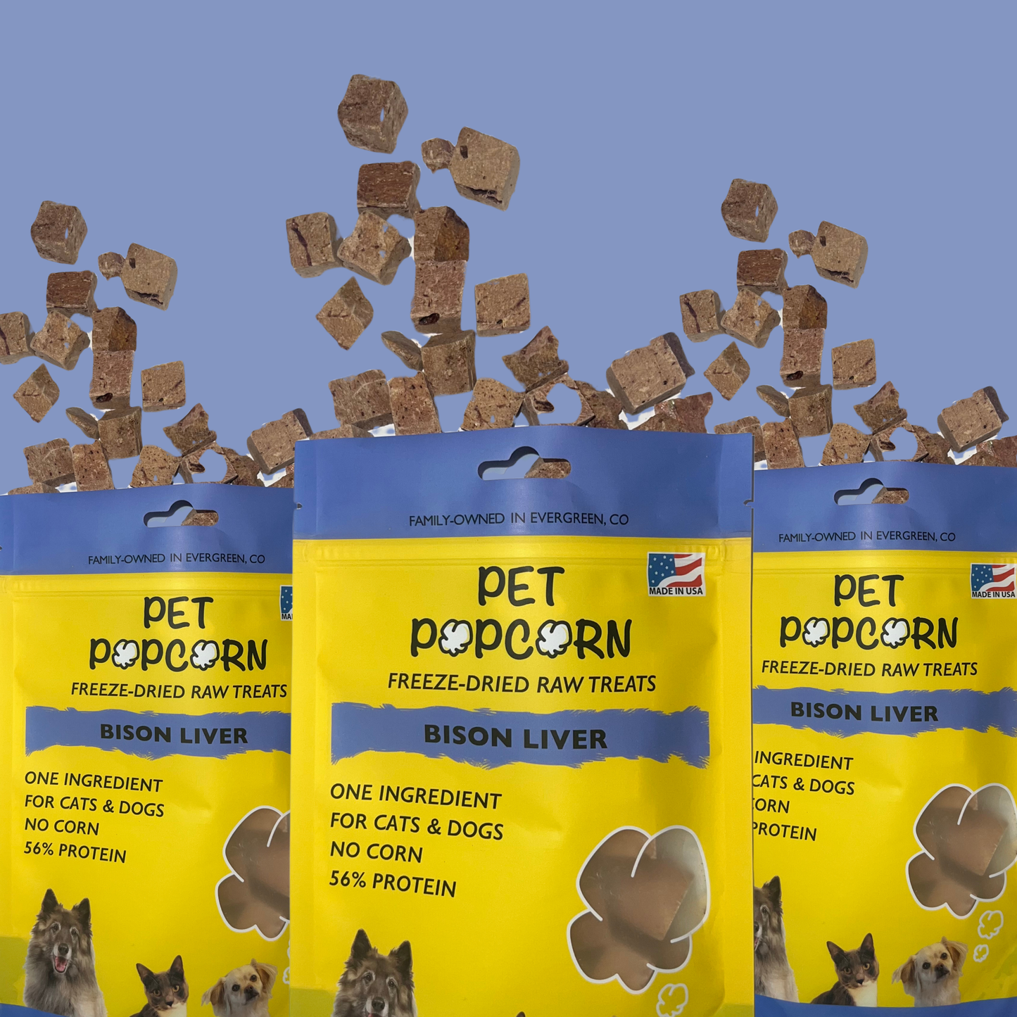 Pet Popcorn Bison Liver Treats
