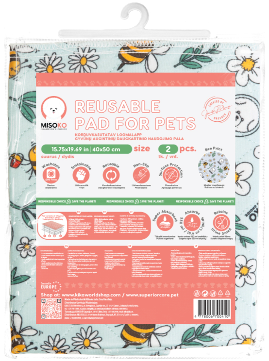 MISOKO Reusable Pee Pad with Bees