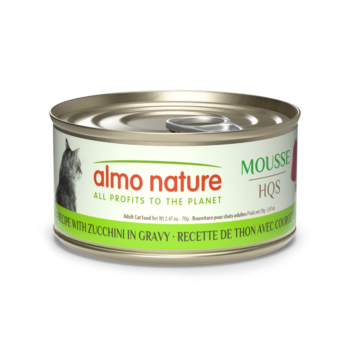 Almo Nature Natural HQS Mousse Tuna Recipe with Zucchini in Gravy