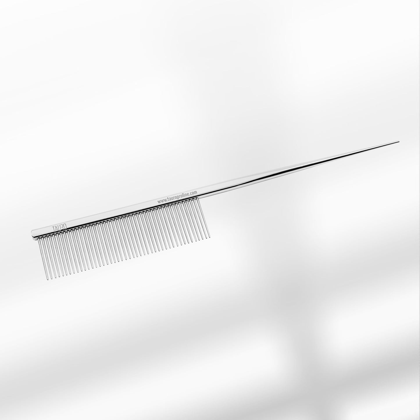 Tauro Pro Line Comb, stainless steel, with tail, 7.6"