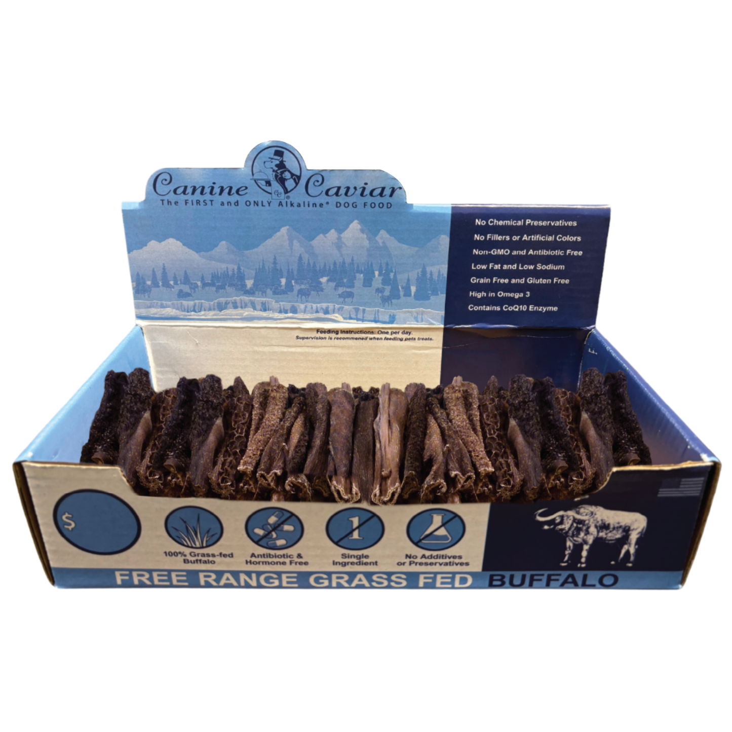 Canine Caviar Tripe Flat - Vanilla Display Box (6"-50ct / 12"-35ct)