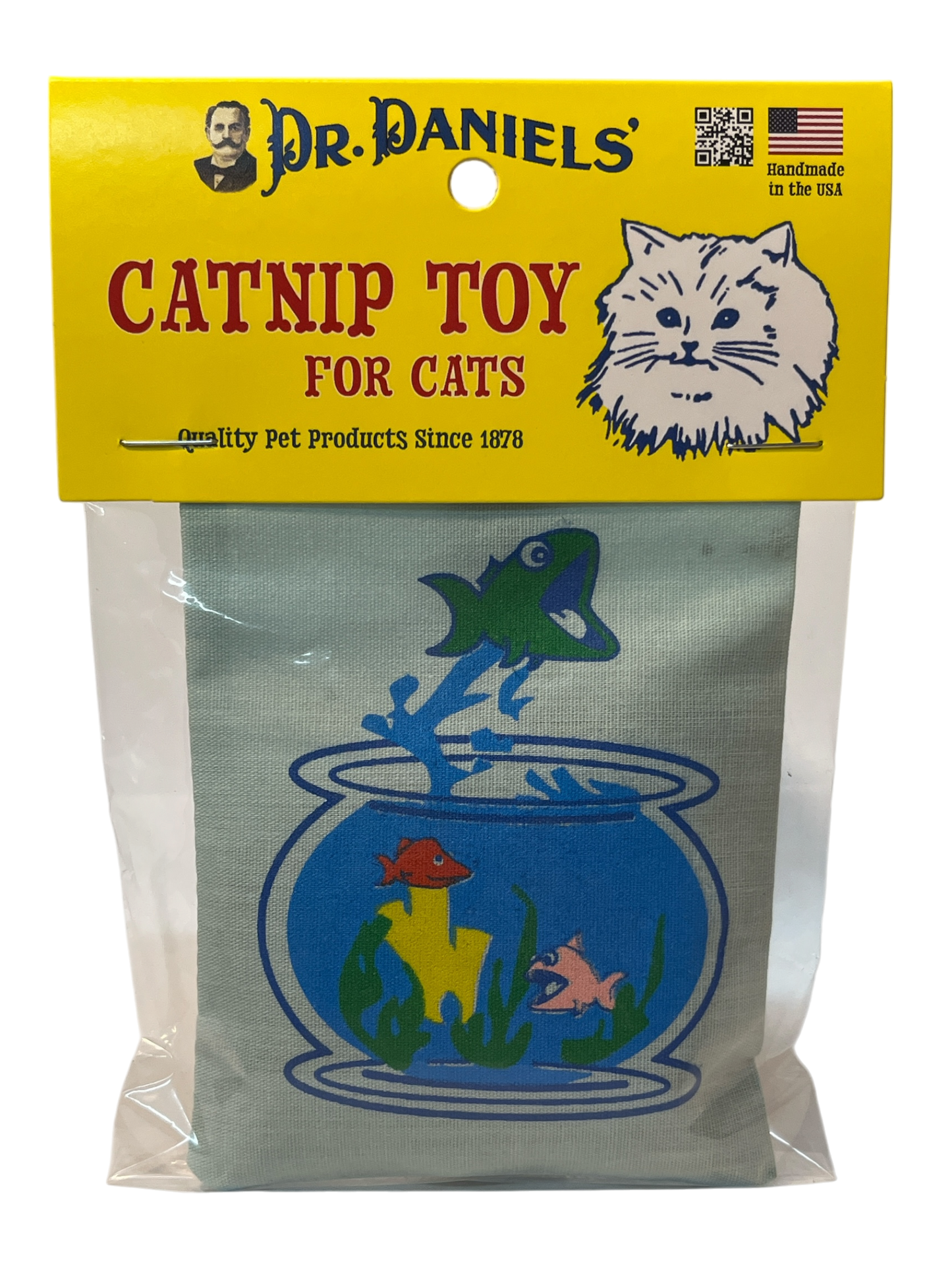 Dr. Daniels Fish Bowl Catnip Toy - Asst White & Blue