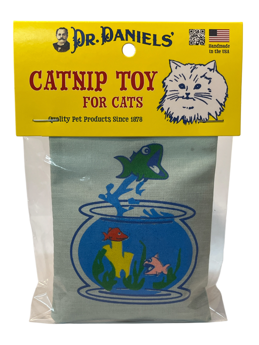 Dr. Daniels Fish Bowl Catnip Toy - Asst White & Blue
