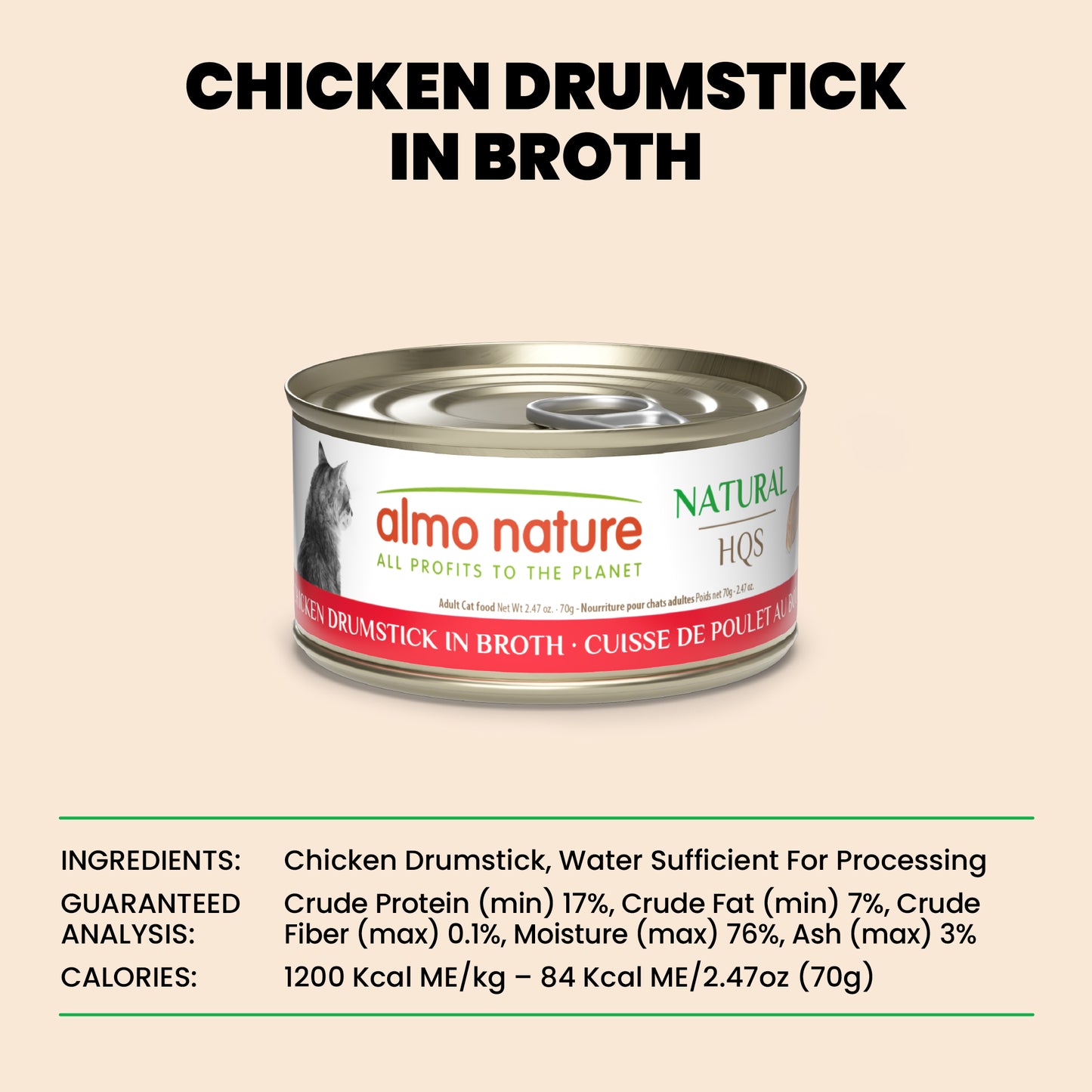 Almo Nature Natural HQS Chicken Drumstick in Broth