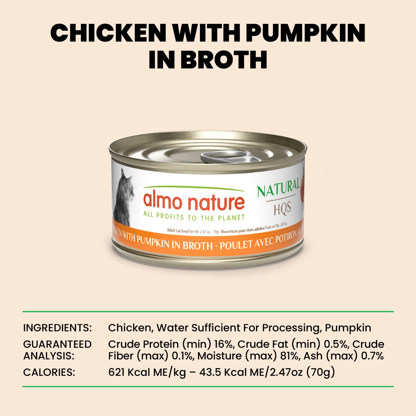 Almo Nature Natural HQS Chicken with Pumpkin in broth