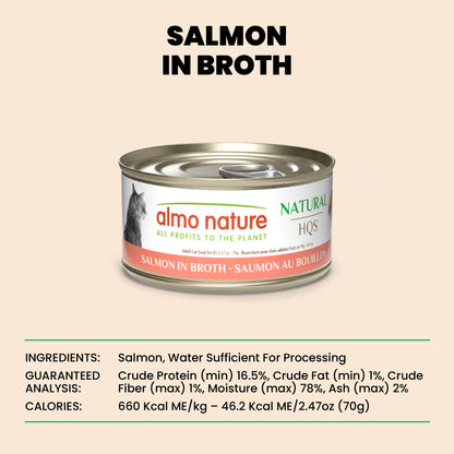Almo Nature Natural HQS Salmon in broth