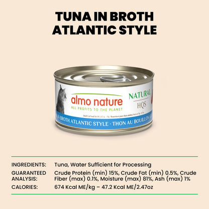 Almo Nature Natural HQS Tuna in broth Atlantic Style