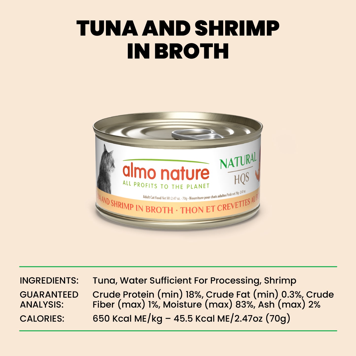Almo Nature Natural HQS Tuna and Shrimp in broth
