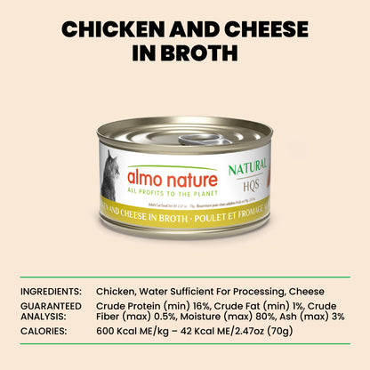 Almo Nature Natural HQS Chicken and Cheese in broth