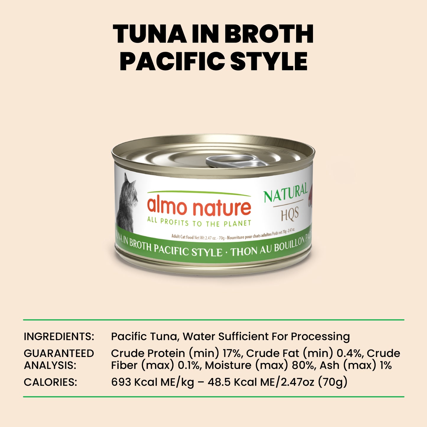 Almo Nature Natural HQS Tuna in broth Pacific Style