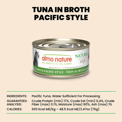 Almo Nature Natural HQS Tuna in broth Pacific Style