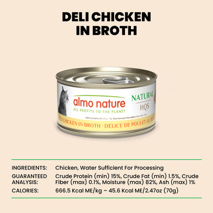 Almo Nature Natural HQS Deli Chicken in broth