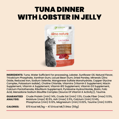 Almo Nature La Cucina Tuna Dinner with Lobster in jelly