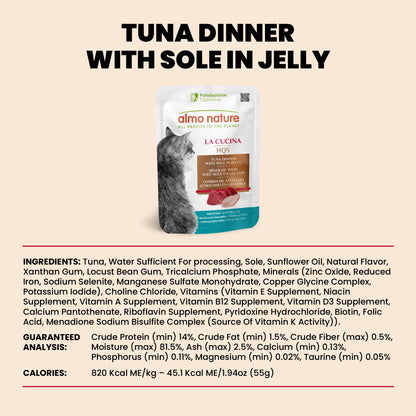Almo Nature La Cucina Tuna Dinner with Sole in jelly