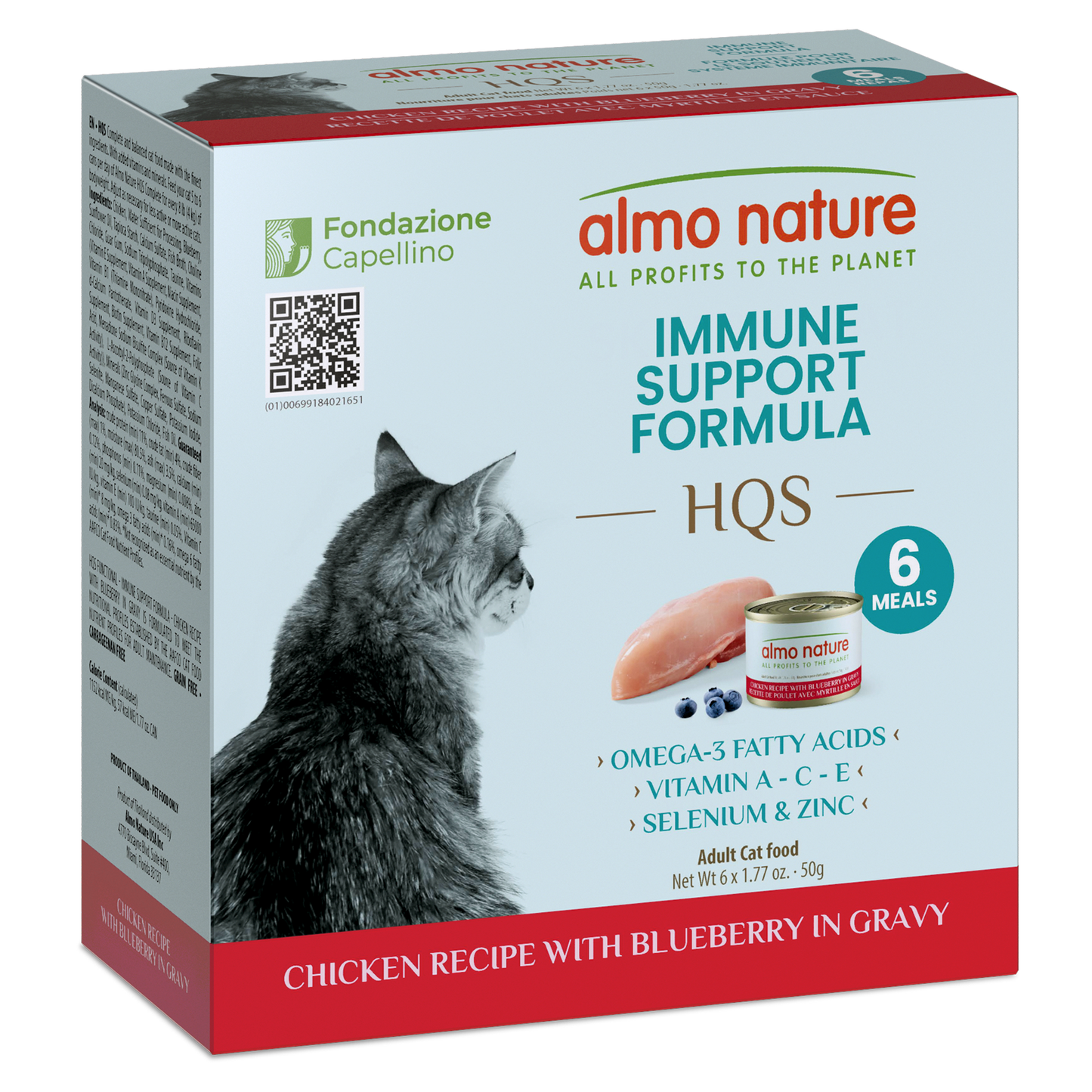 Almo Nature Immune Support Formula - Chicken recipe with Blueberry in gravy