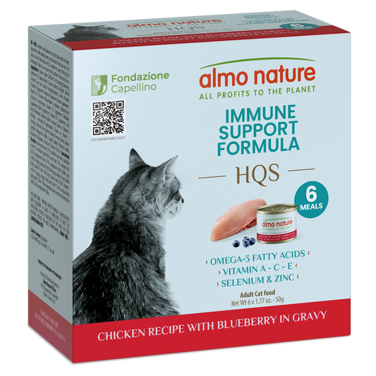 Almo Nature Immune Support Formula - Chicken recipe with Blueberry in gravy