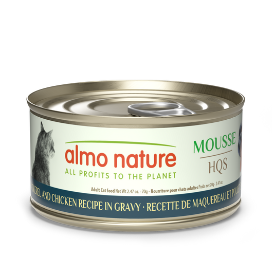 Almo Nature Natural HQS Mackerel and Chicken Recipe in gravy