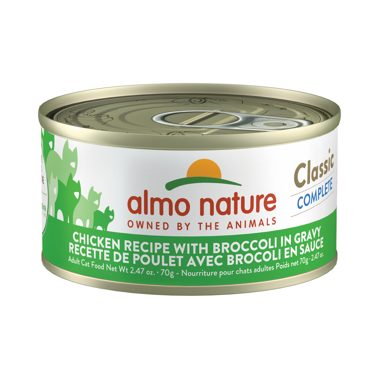 Almo Nature Classic Complete Chicken Recipe with Broccoli in gravy
