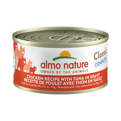 Almo Nature Classic Complete Chicken Recipe with Tuna in gravy