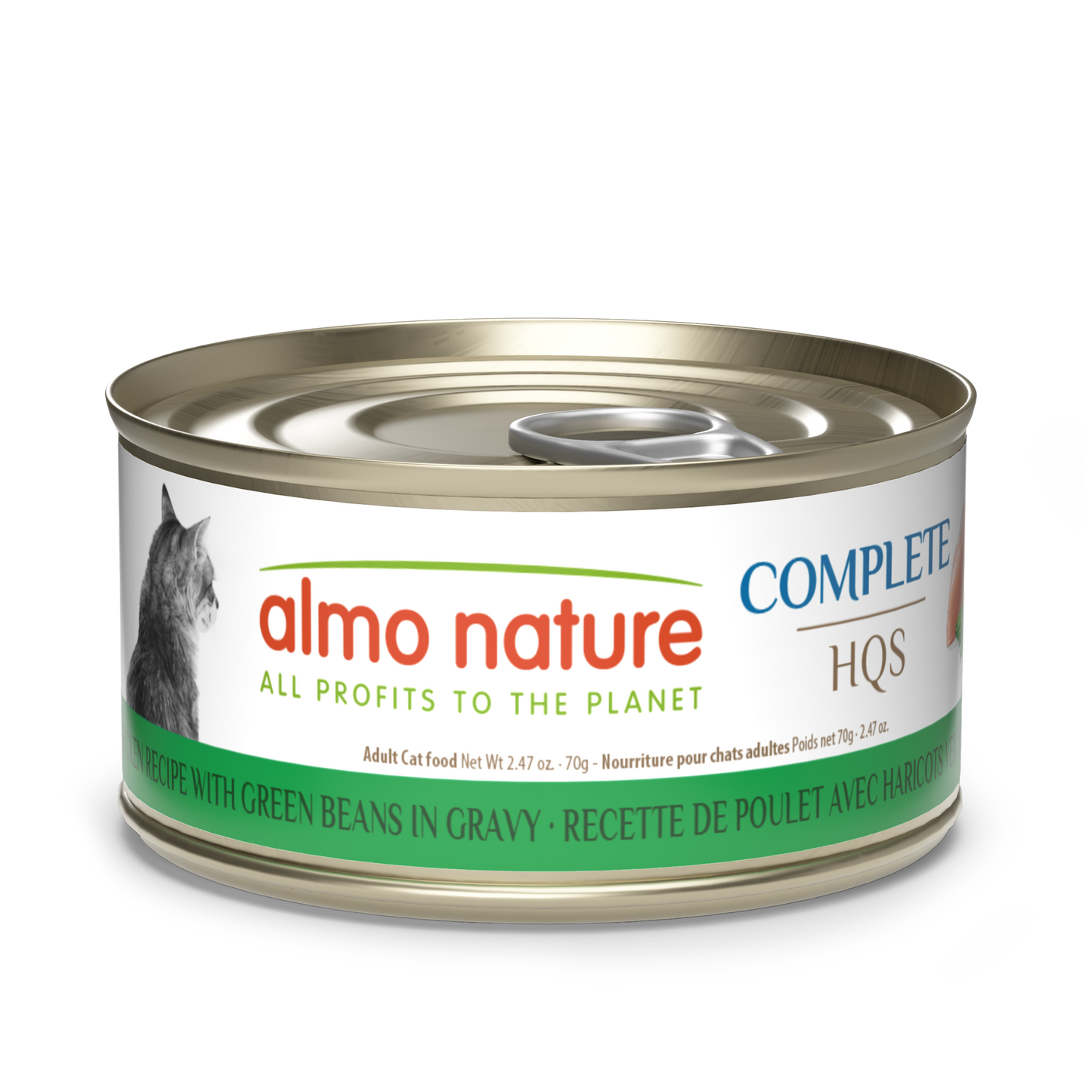 Almo Nature Complete HQS Chicken Recipe with Green Beans in gravy