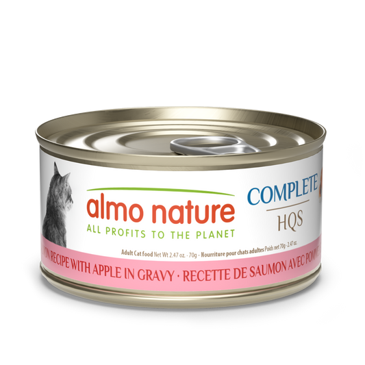Almo Nature Complete HQS Salmon Recipe with Apple in gravy