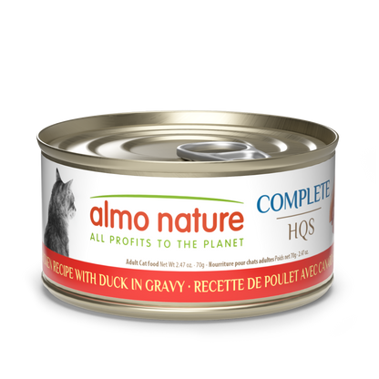 Almo Nature Complete HQS Chicken Recipe with Duck in gravy