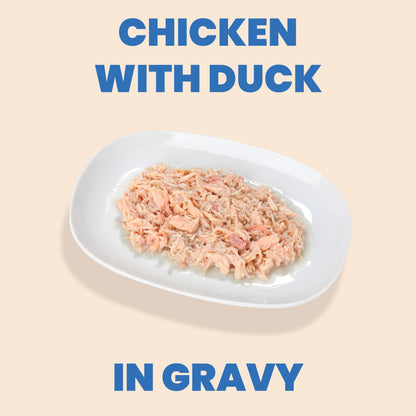 Almo Nature Complete HQS Chicken Recipe with Duck in gravy
