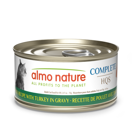 Almo Nature Complete HQS Chicken Recipe with Turkey in gravy