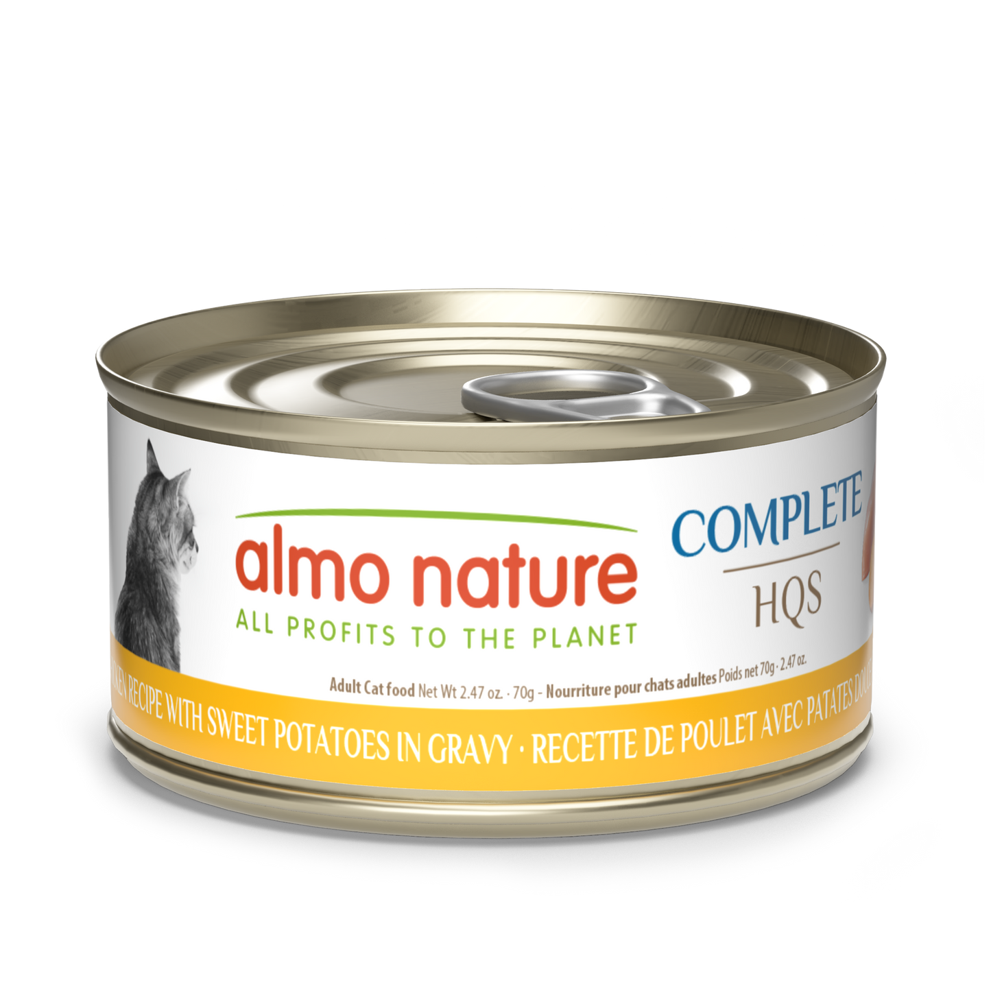 Almo Nature Complete HQS Chicken Recipe with Sweet Potatoes in gravy
