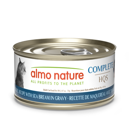Almo Nature Complete HQS Mackerel Recipe with Sea Bream in gravy