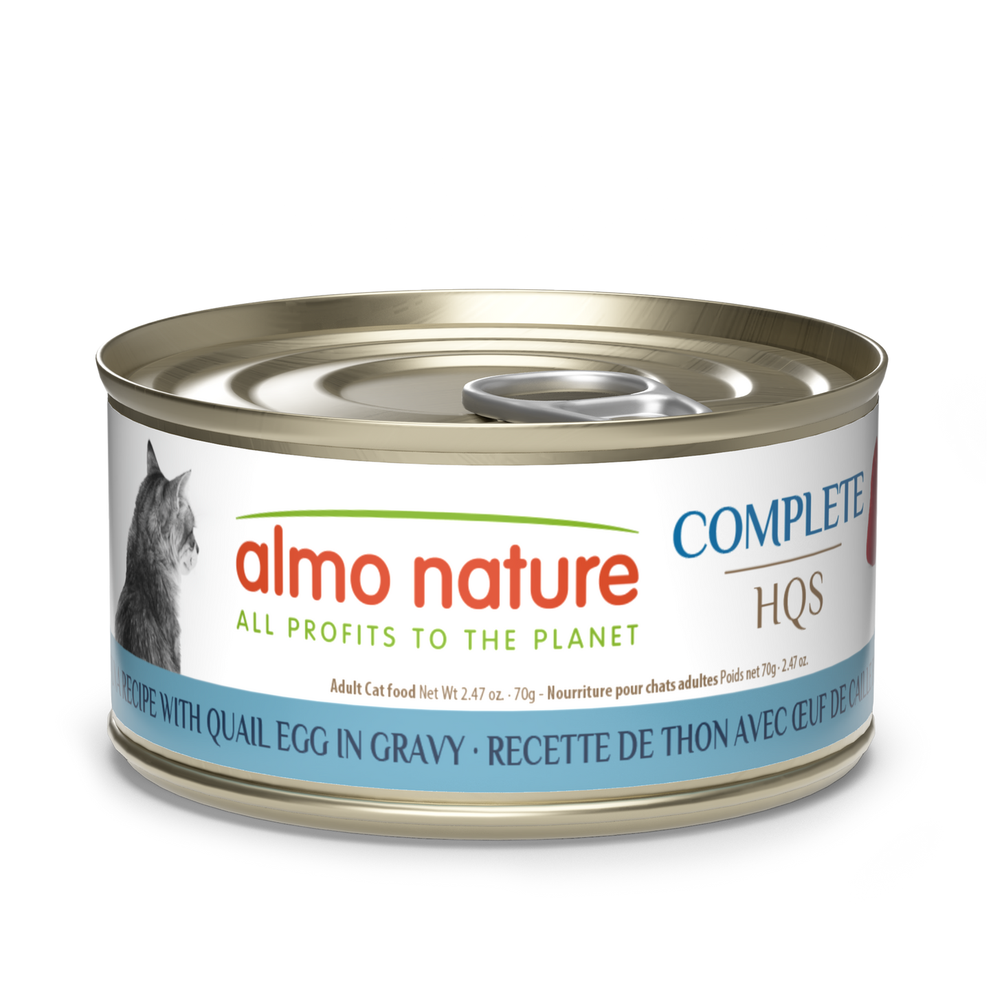 Almo Nature Complete HQS Tuna Recipe with Quail Eggs in gravy