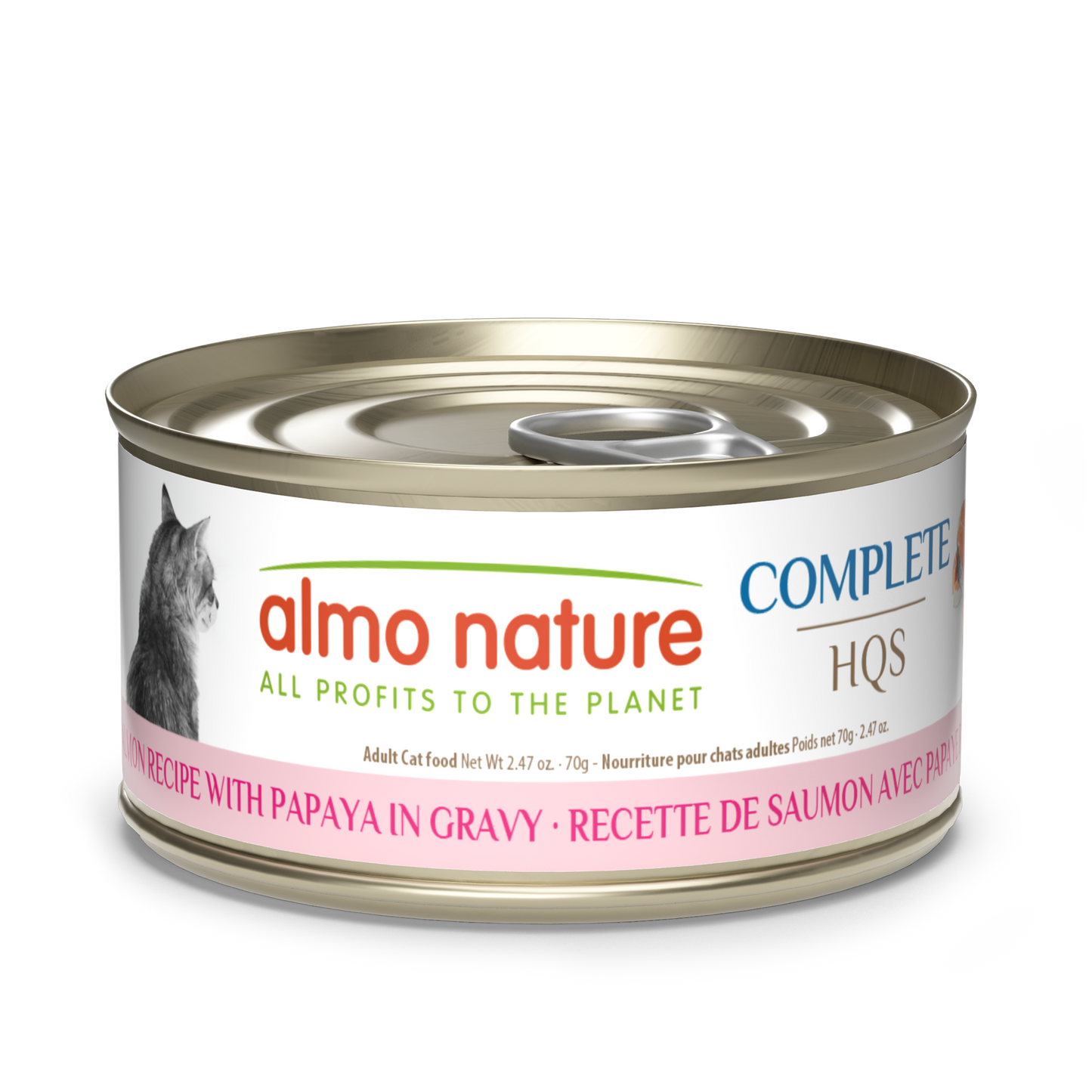Almo Nature Complete HQS Salmon Recipe with Papaya in gravy