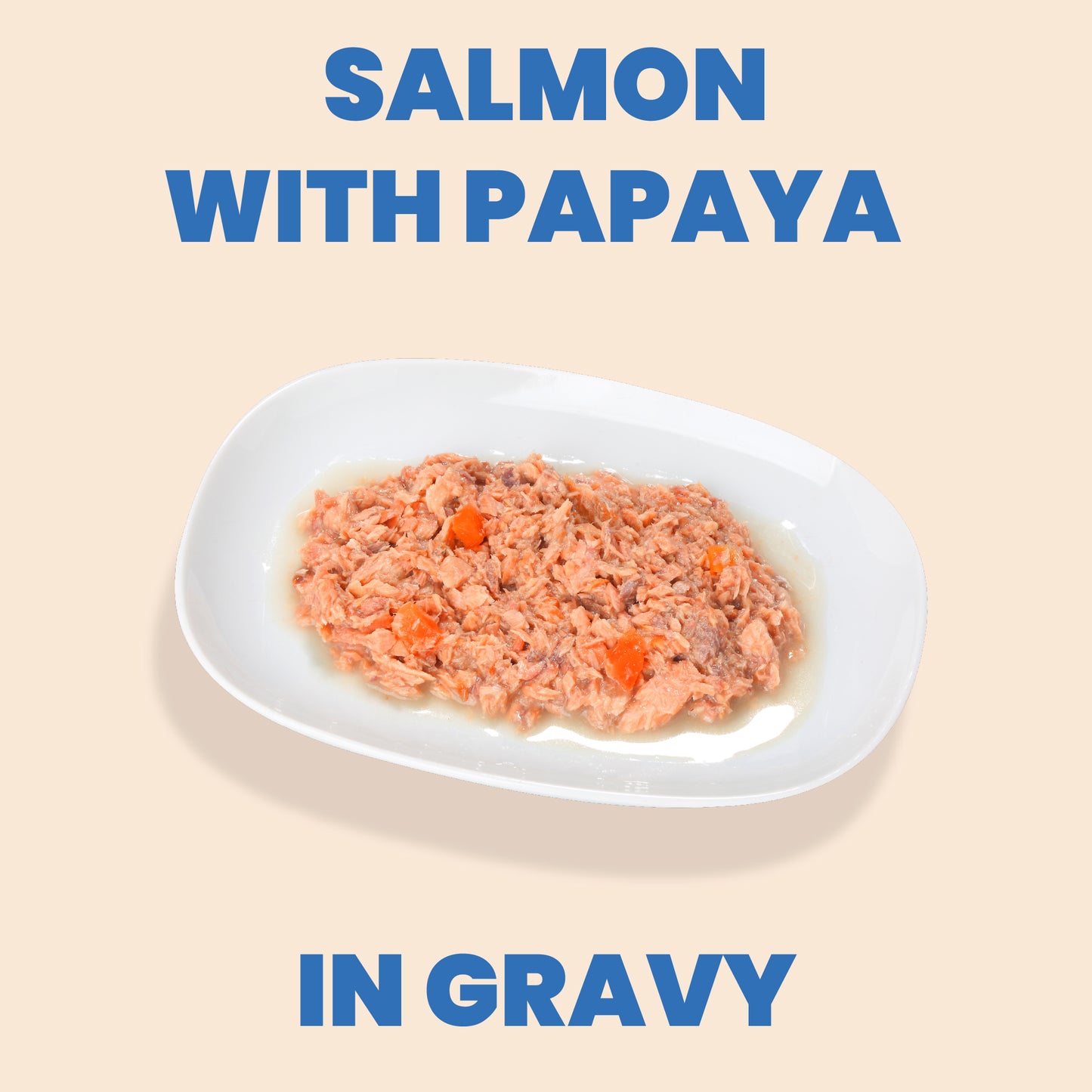 Almo Nature Complete HQS Salmon Recipe with Papaya in gravy
