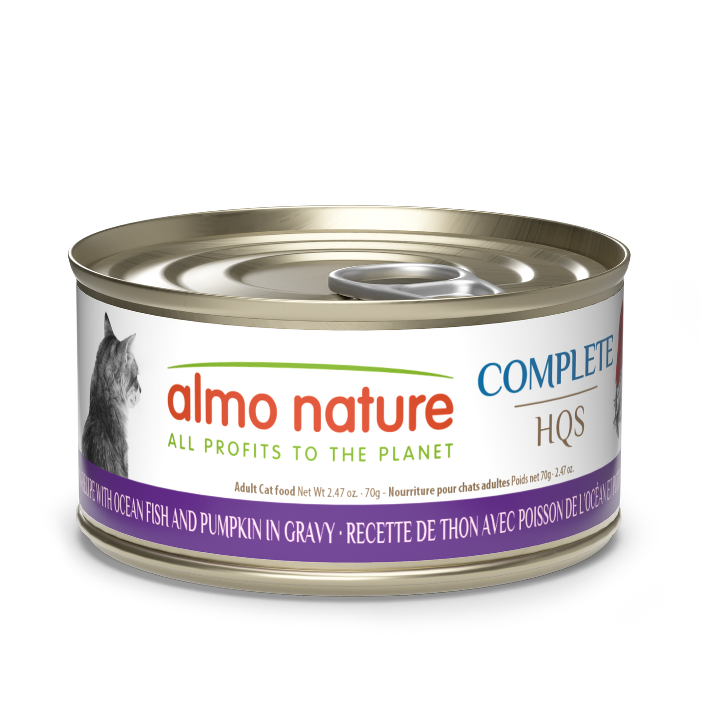 Almo Nature Complete HQS Tuna Recipe with Ocean Fish and Pumpkin in gravy