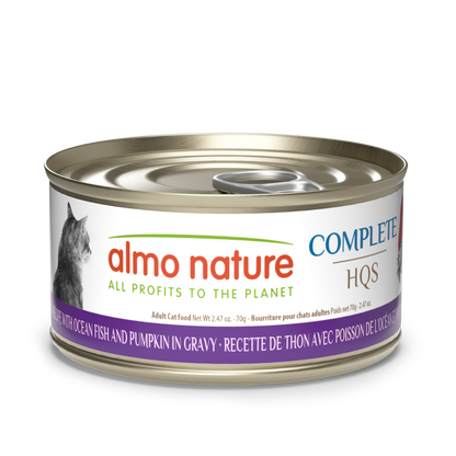 Almo Nature Complete HQS Tuna Recipe with Ocean Fish and Pumpkin in gravy