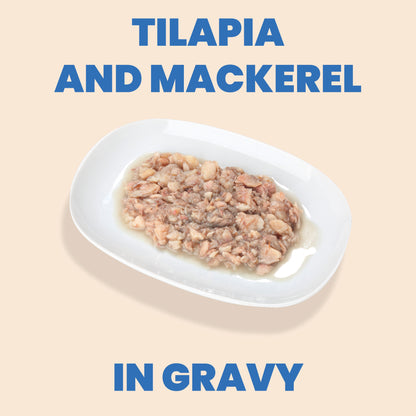 Almo Nature Complete HQS Tilapia and Mackerel Recipe in gravy