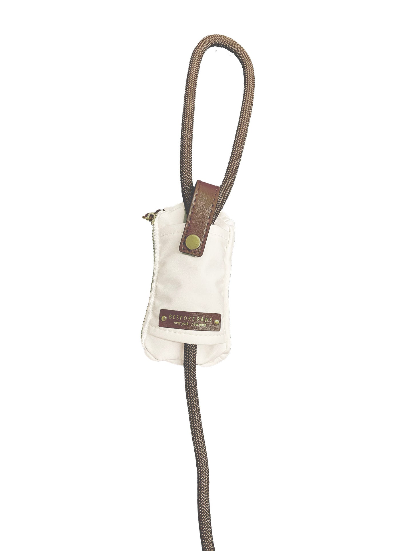 Bespoke Paws Dangle-free PAWSH POUCH Waste Bag Dispenser Ivory (Pack of 2)