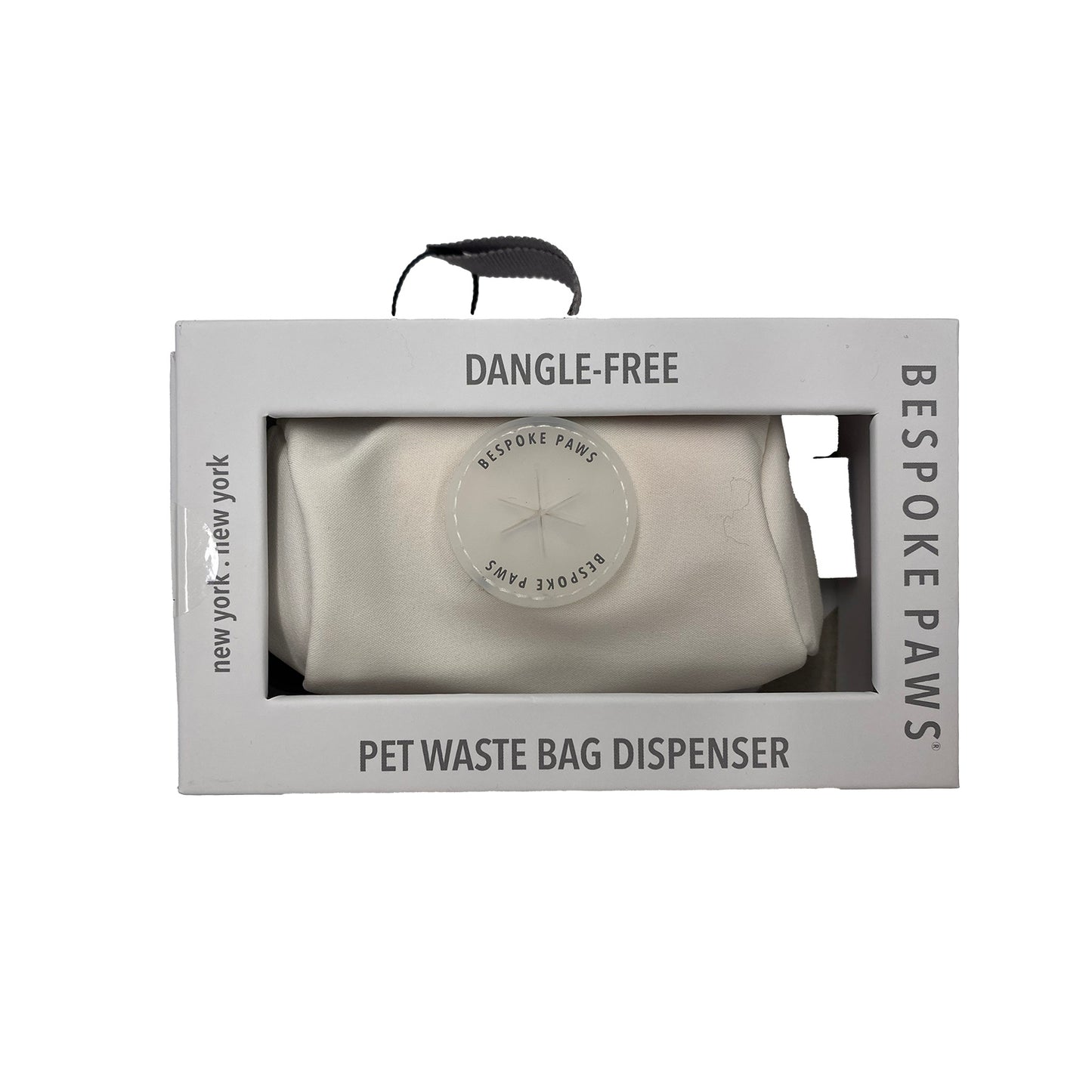Bespoke Paws Dangle-free PAWSH POUCH Waste Bag Dispenser Ivory (Pack of 2)