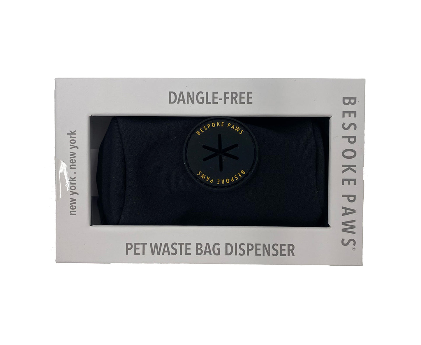 Bespoke Paws Dangle-free PAWSH POUCH Waste Bag Dispenser Black (Pack of 2)