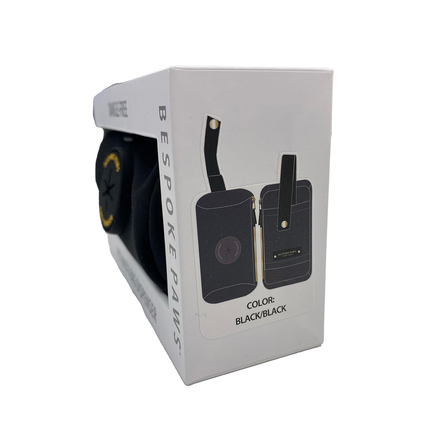 Bespoke Paws Dangle-free PAWSH POUCH Waste Bag Dispenser Black (Pack of 2)