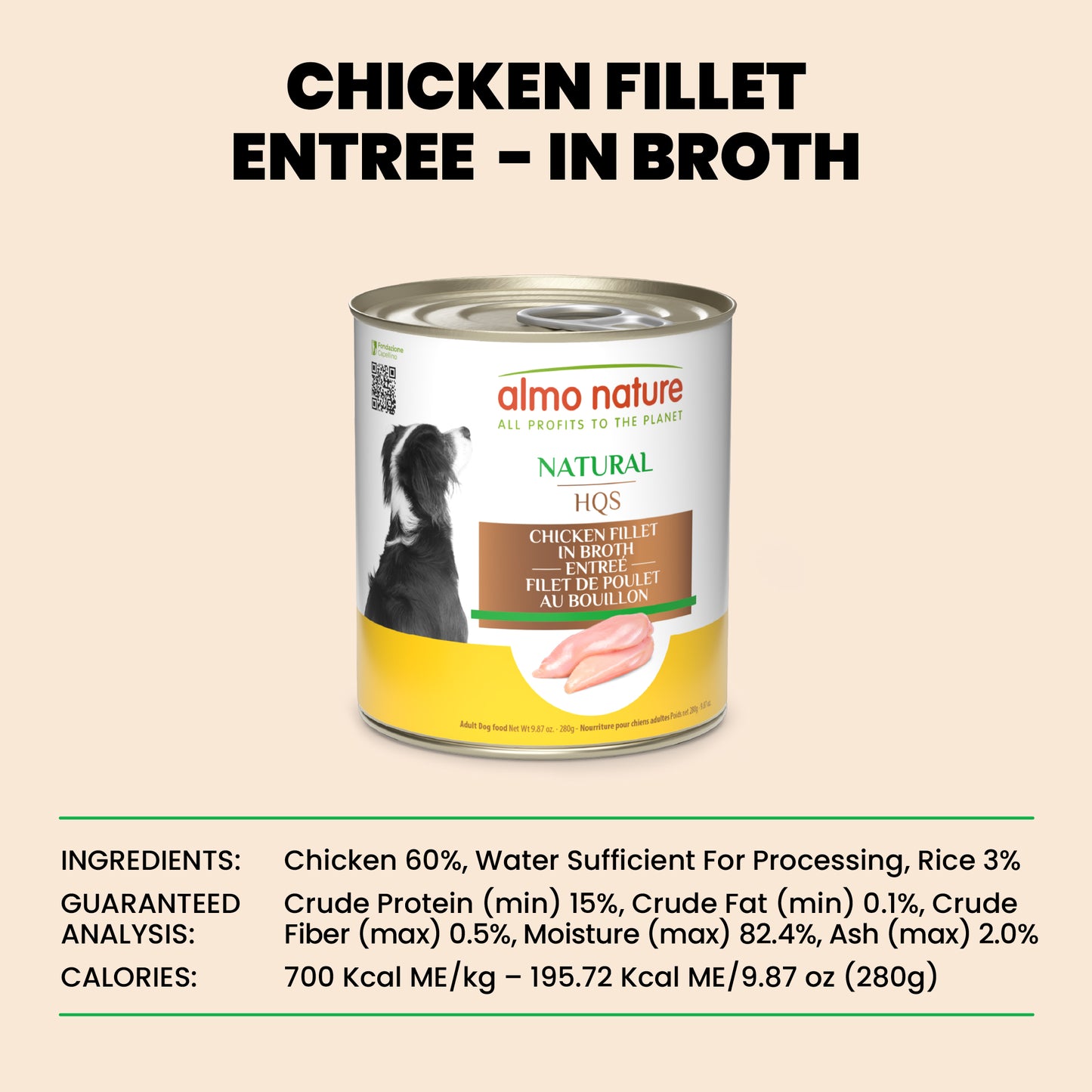 Almo Nature Natural HQS Chicken Fillet Entree in broth