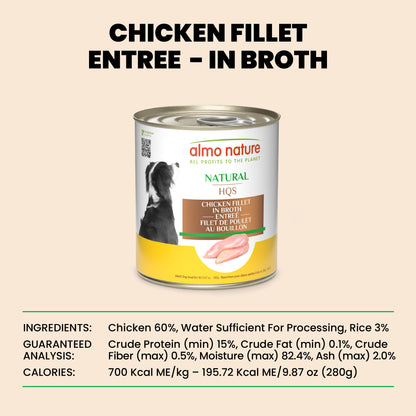 Almo Nature Natural HQS Chicken Fillet Entree in broth