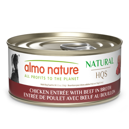 Almo Nature Natural HQS Chicken Entree with Beef in broth