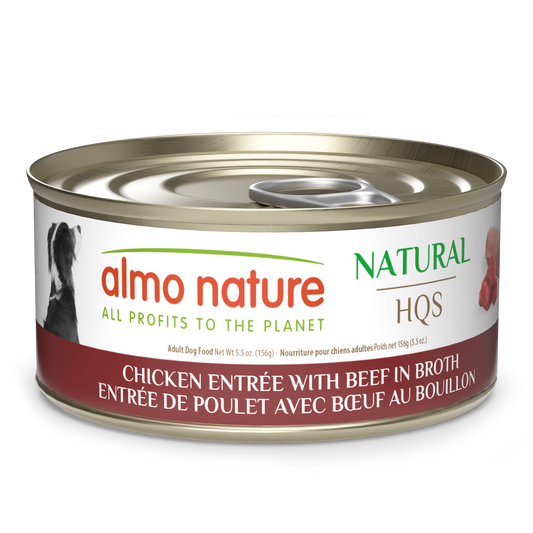 Almo Nature Natural HQS Chicken Entree with Beef in broth