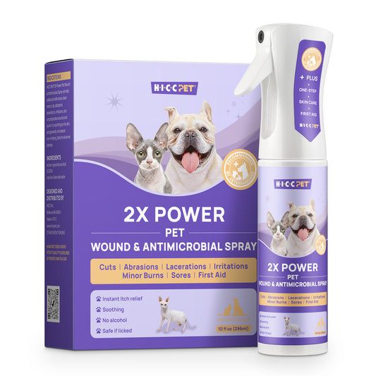 HICC Pet Wound & Antimicrobial Spray 2X Power-10 fl oz