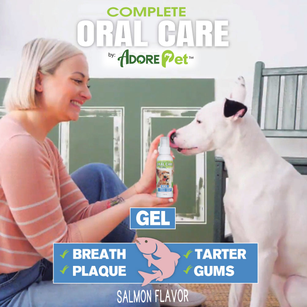 Adore Pet Complete Oral Care Salmon Gel for Plaque, Tartar, Breath and Gums